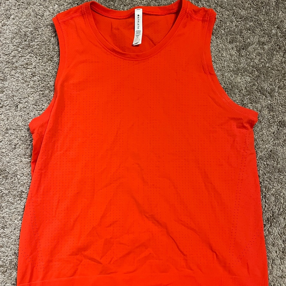 Athleta Bright Orange Muscle Tee